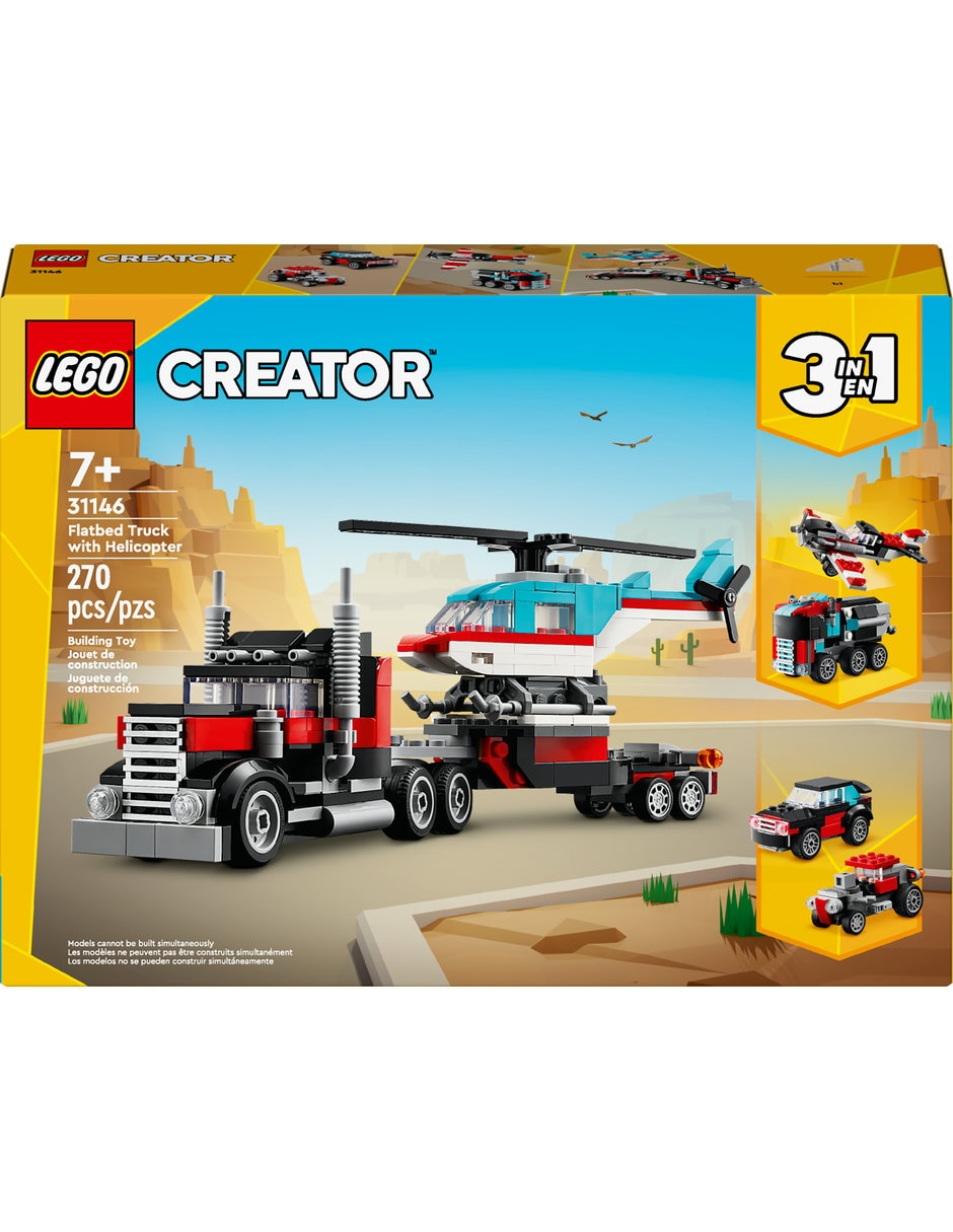 Creator Camión Plataforma Con Helicóptero 31146
