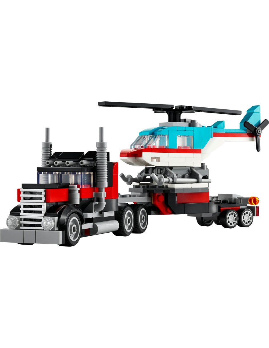 Creator Camión Plataforma Con Helicóptero 31146