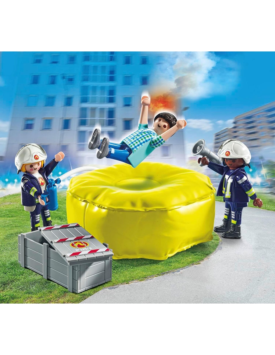Bomberos con colchoneta Action Heroes 4
