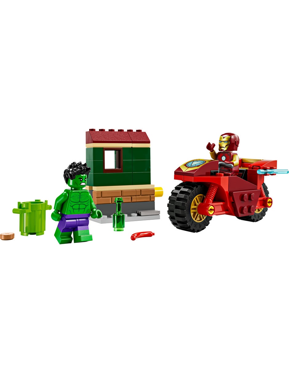 Iron Man con Moto y Hulk 76287 Super Heroes 4