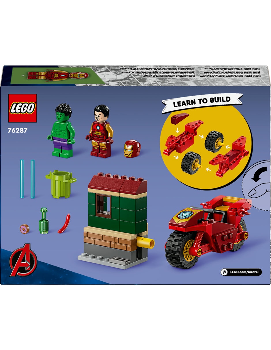 Iron Man con Moto y Hulk 76287 Super Heroes 6