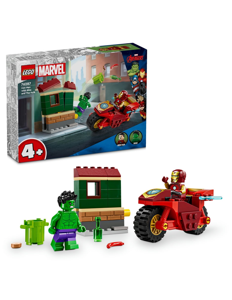 Iron Man con Moto y Hulk 76287 Super Heroes 1
