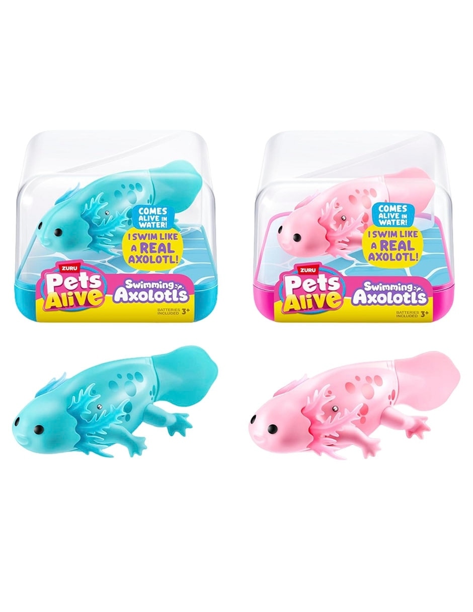 Juguete Swimming Axolotls Pets Alive