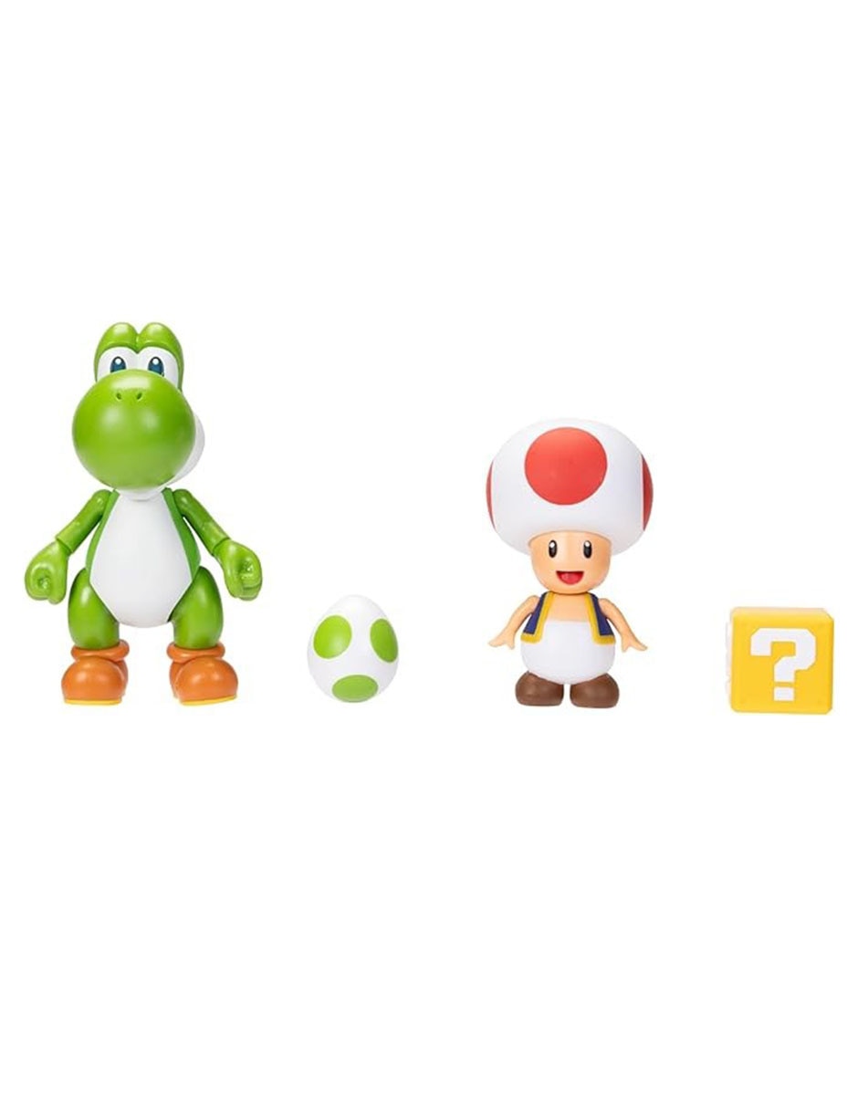 Set figura de acción Super Mario Yoshi y Toad