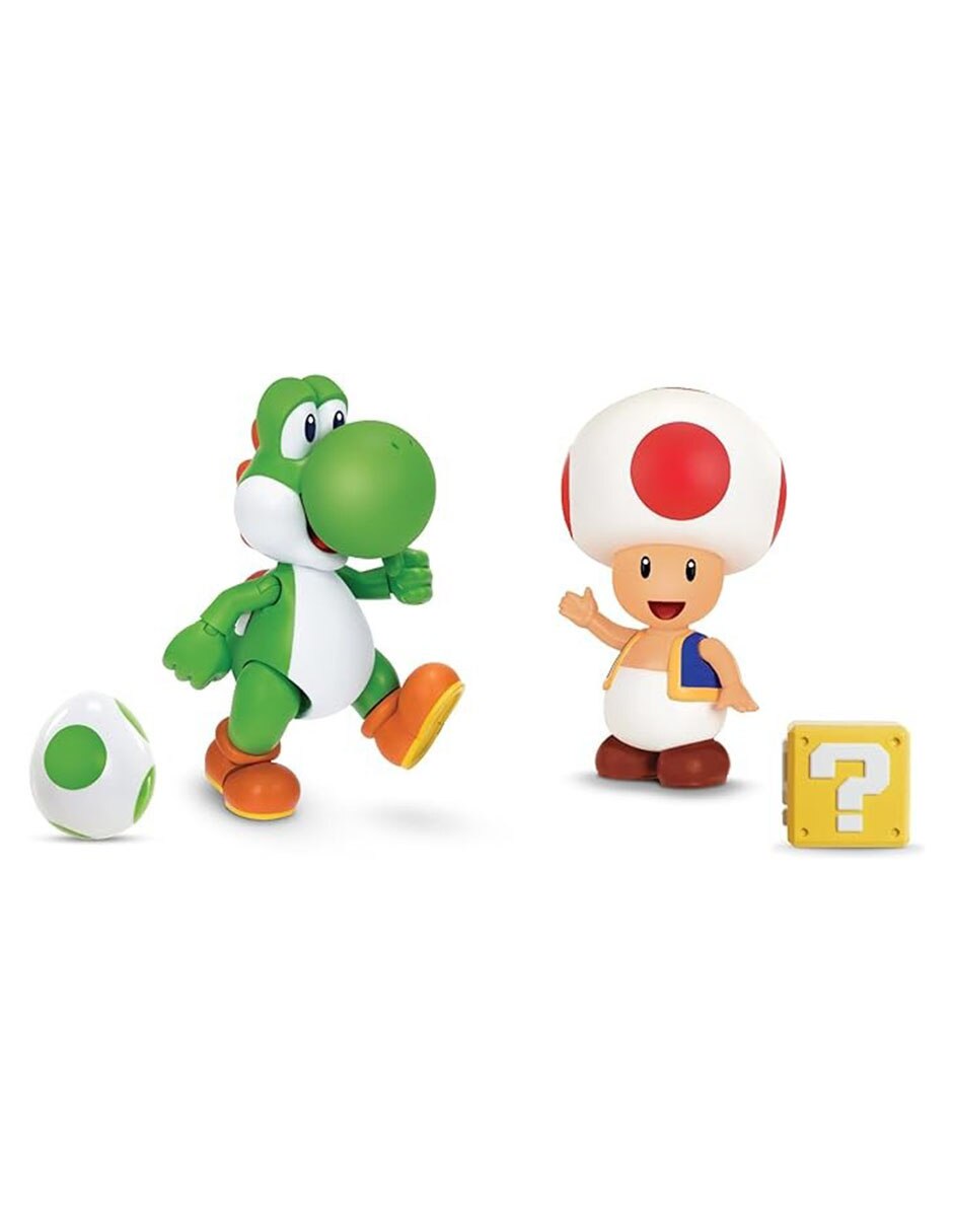 Set figura de acción Super Mario Yoshi y Toad 2