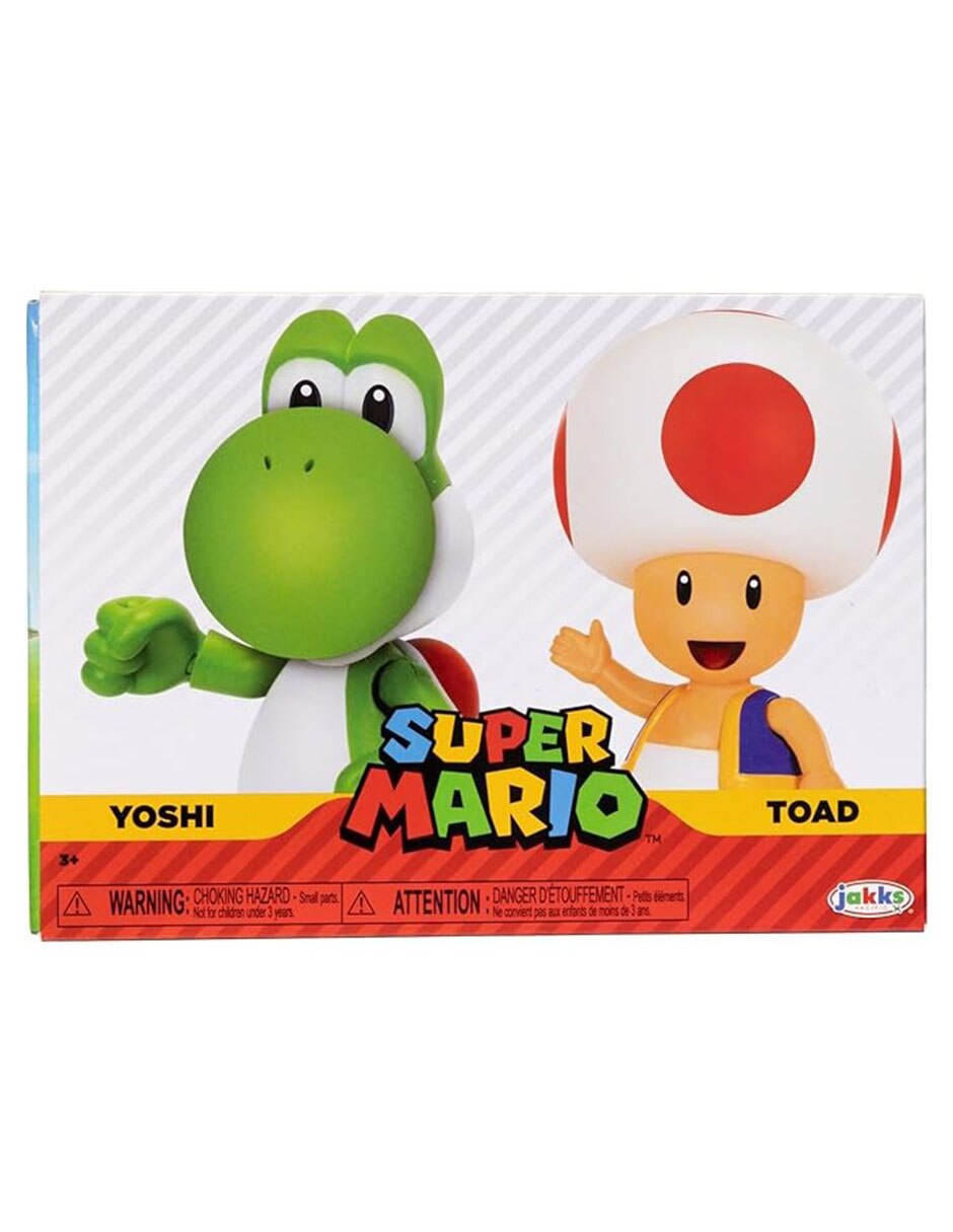 Set figura de acción Super Mario Yoshi y Toad 5