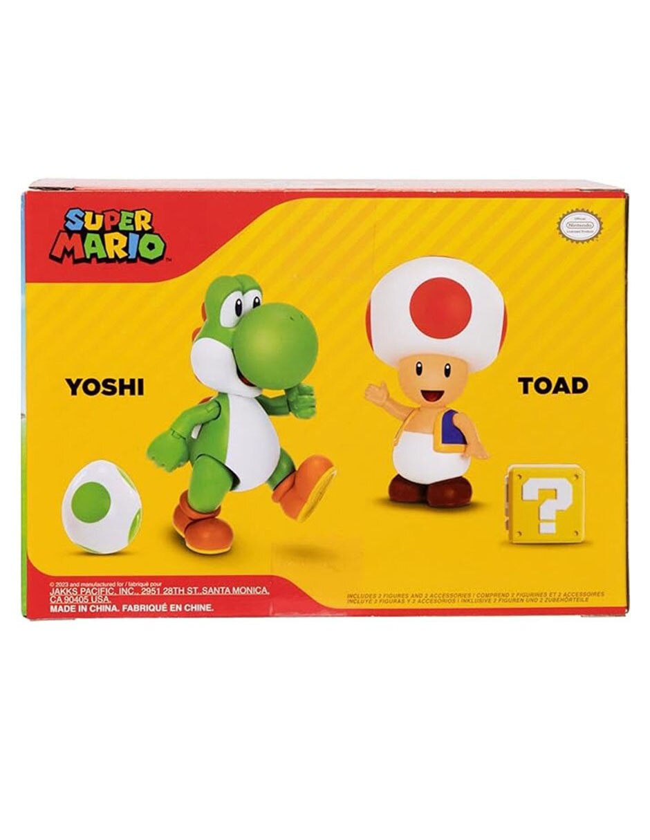 Set figura de acción Super Mario Yoshi y Toad 6