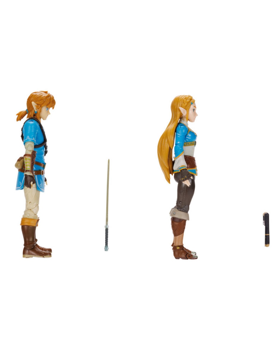 Set figura articulada The Legend of Zelda Link y Zelda Collectors 6