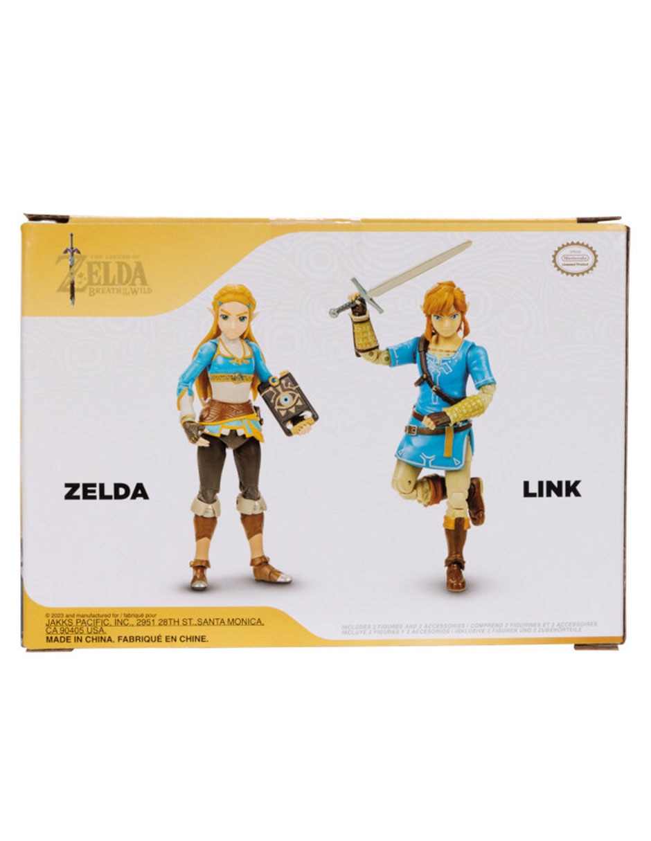 Set figura articulada The Legend of Zelda Link y Zelda Collectors 8