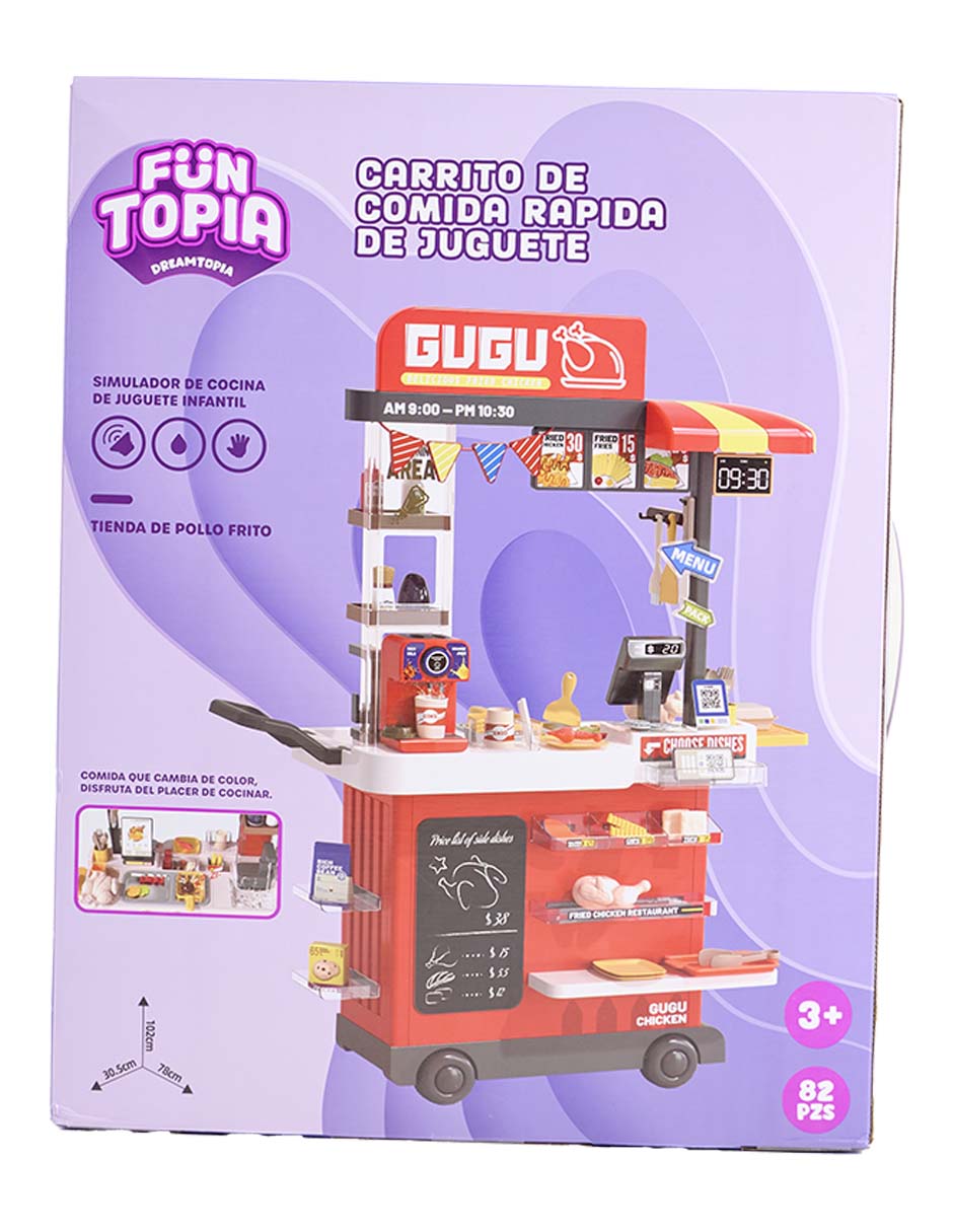 Carrito de comida rápida de juguete Funtopia juego de rol para niños