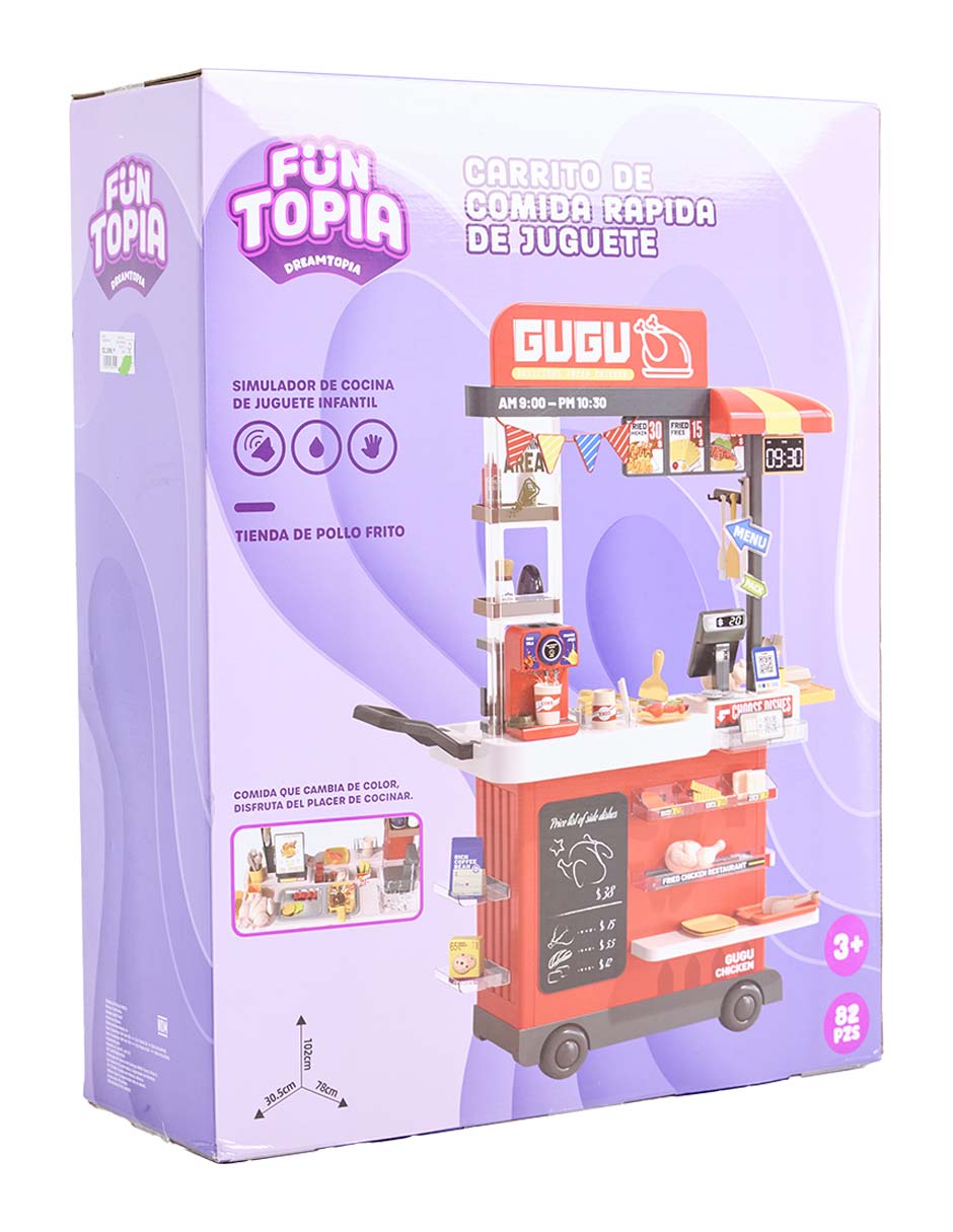 Carrito de comida rápida de juguete Funtopia juego de rol para niños