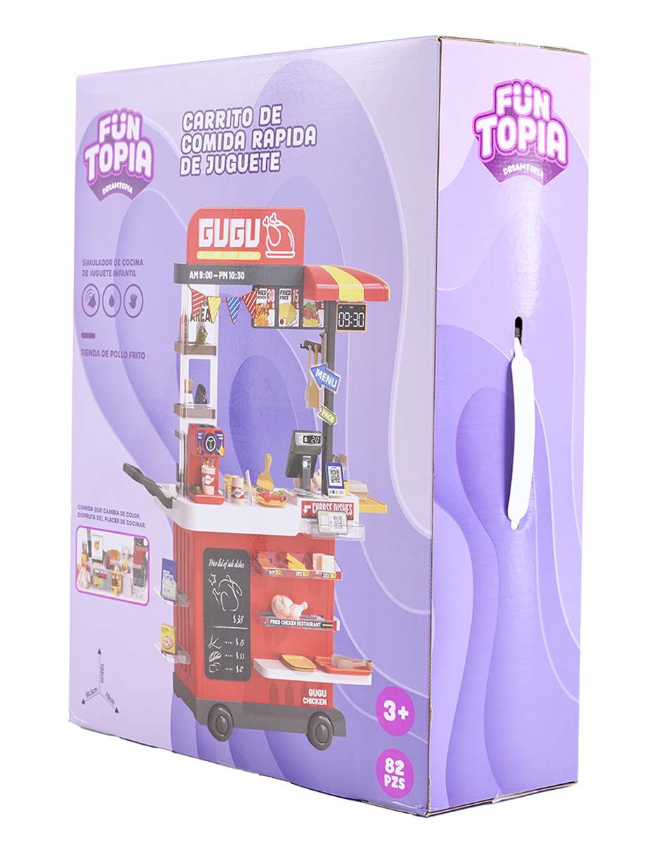 Carrito de comida rápida de juguete juego de rol para niños
