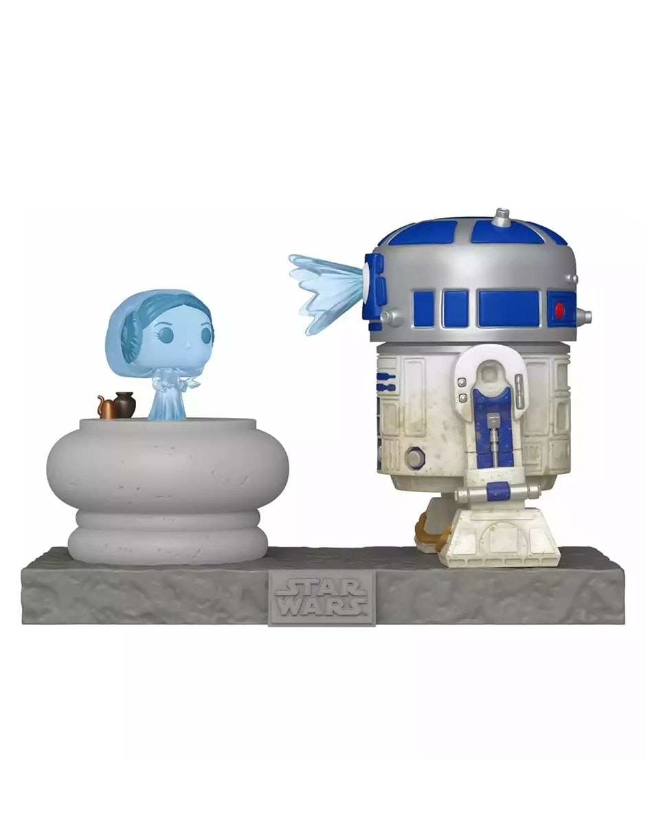 POP! Star Wars R2-D2 And Princess Leia Hologram Cabeza oscilante