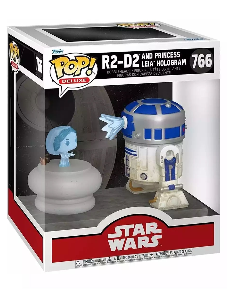 POP! Star Wars R2-D2 And Princess Leia Hologram Cabeza oscilante 2