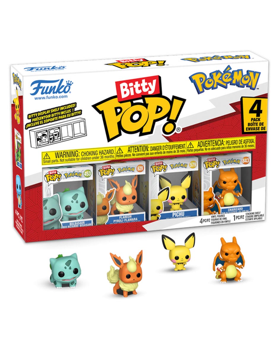 POP! Pokémon Bulbasaur, Flareón, Pichu y Charizard POP! Pokémon Bulbasaur, Flareón, Pichu y Charizard