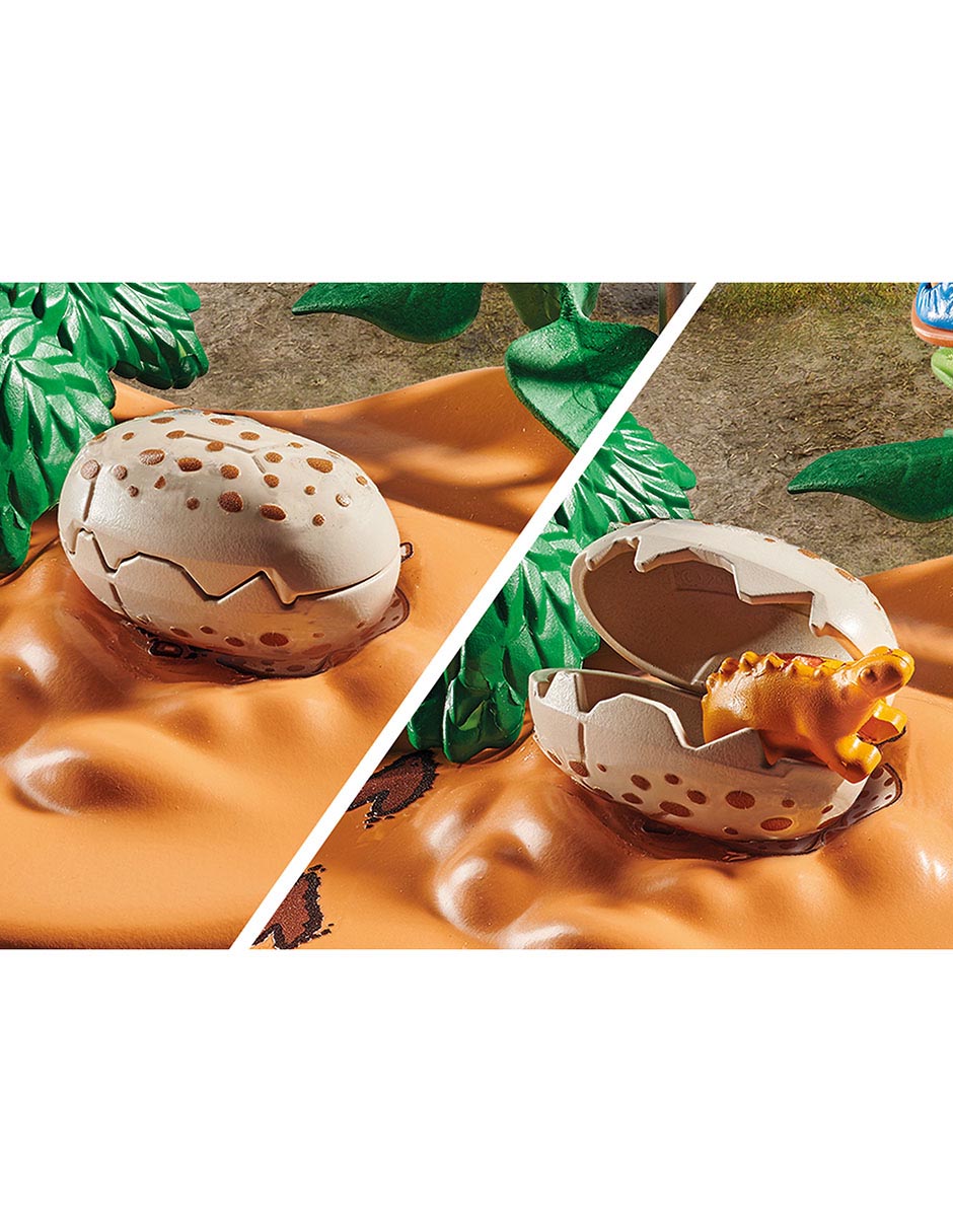 Nido de Estegosaurio con ladrón de huevos 71526 Dinosaurios
