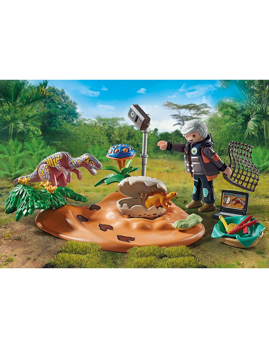 Nido de Estegosaurio con ladrón de huevos 71526 Dinosaurios