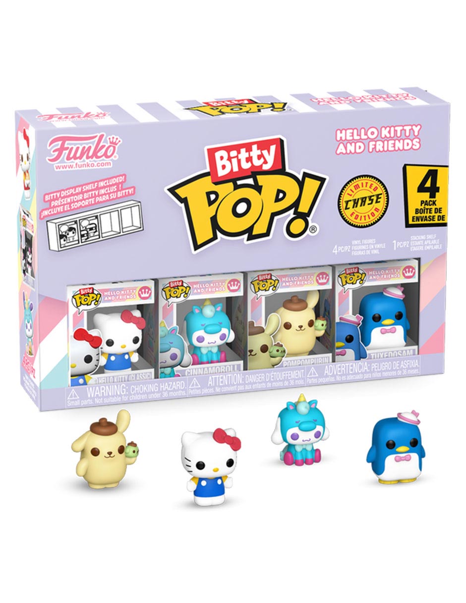 POP! Hello Kitty and Friends Hello Kitty (Classic), Cinnamoroll, Pompompurin y Tuxedosam POP! Hello Kitty and Friends Hello Kitty (Classic), Cinnamoroll, Pompompurin y Tuxedosam