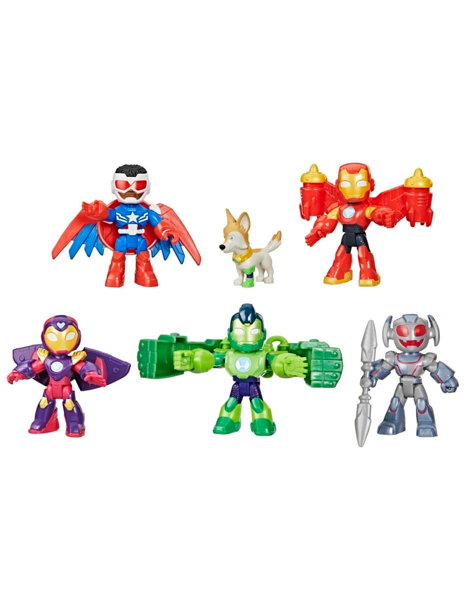 Set figura articulada Iron Man And His Awesome Friends Iron Man, Gamma, Ironheart, Captain America: Sam Wilson, Iron Hulk y Ultron Set figura articulada Iron Man And His Awesome Friends Iron Man, Gamma, Ironheart, Captain America: Sam Wilson, Iron Hulk y Ultron