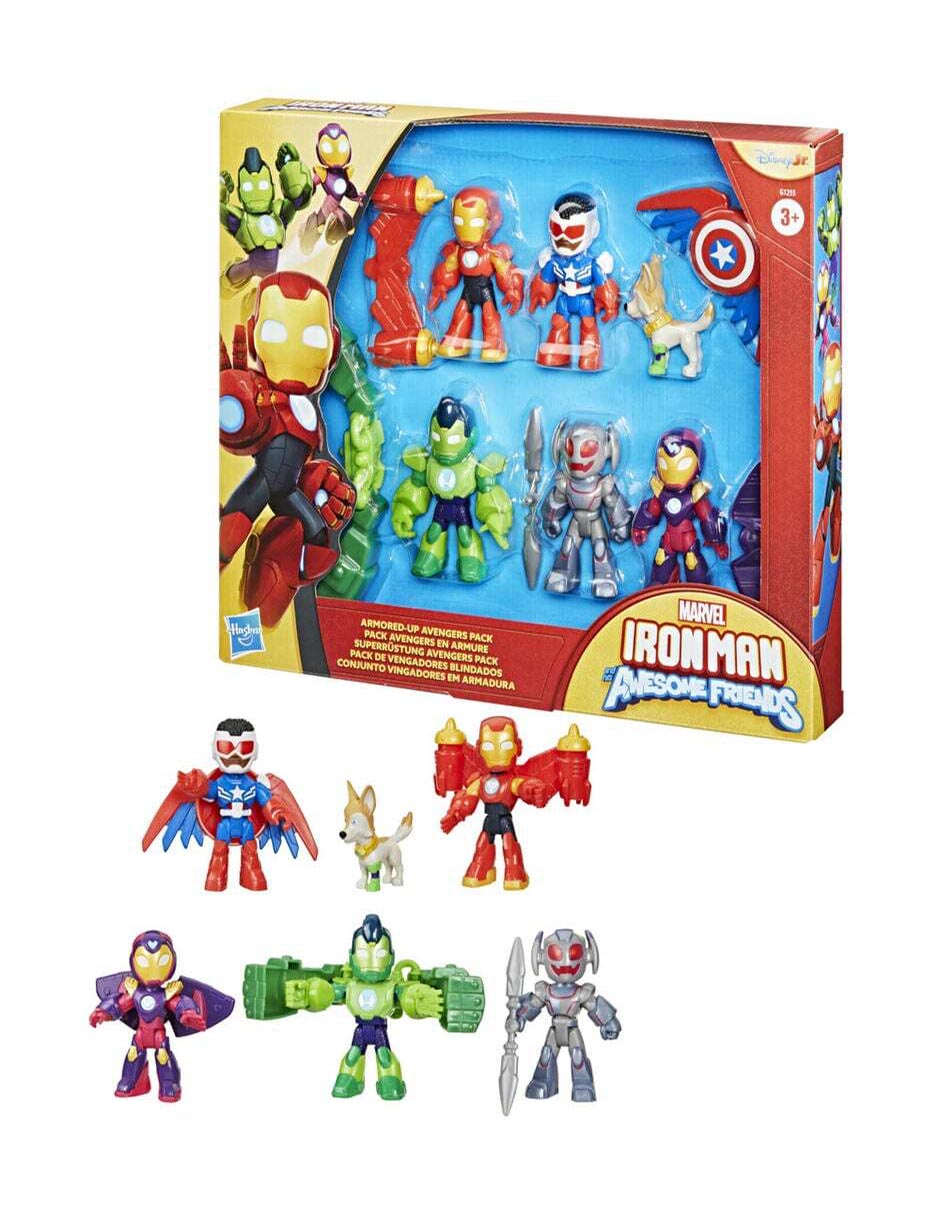 Set figura articulada Iron Man And His Awesome Friends Iron Man, Gamma, Ironheart, Captain America: Sam Wilson, Iron Hulk y Ultron 3