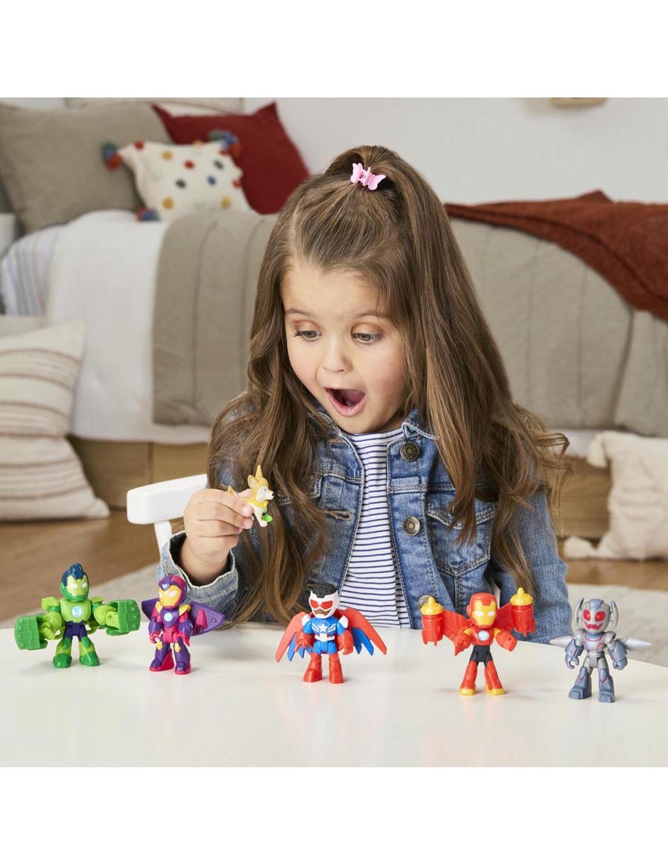 Set figura articulada Iron Man And His Awesome Friends Iron Man, Gamma, Ironheart, Captain America: Sam Wilson, Iron Hulk y Ultron 7
