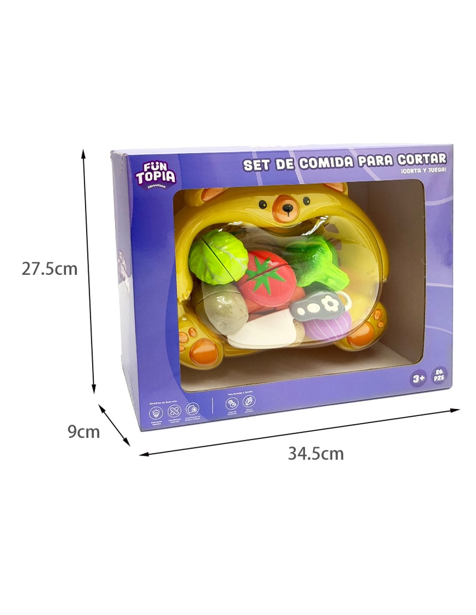 Set de comida para cortar juego de rol para niños 6