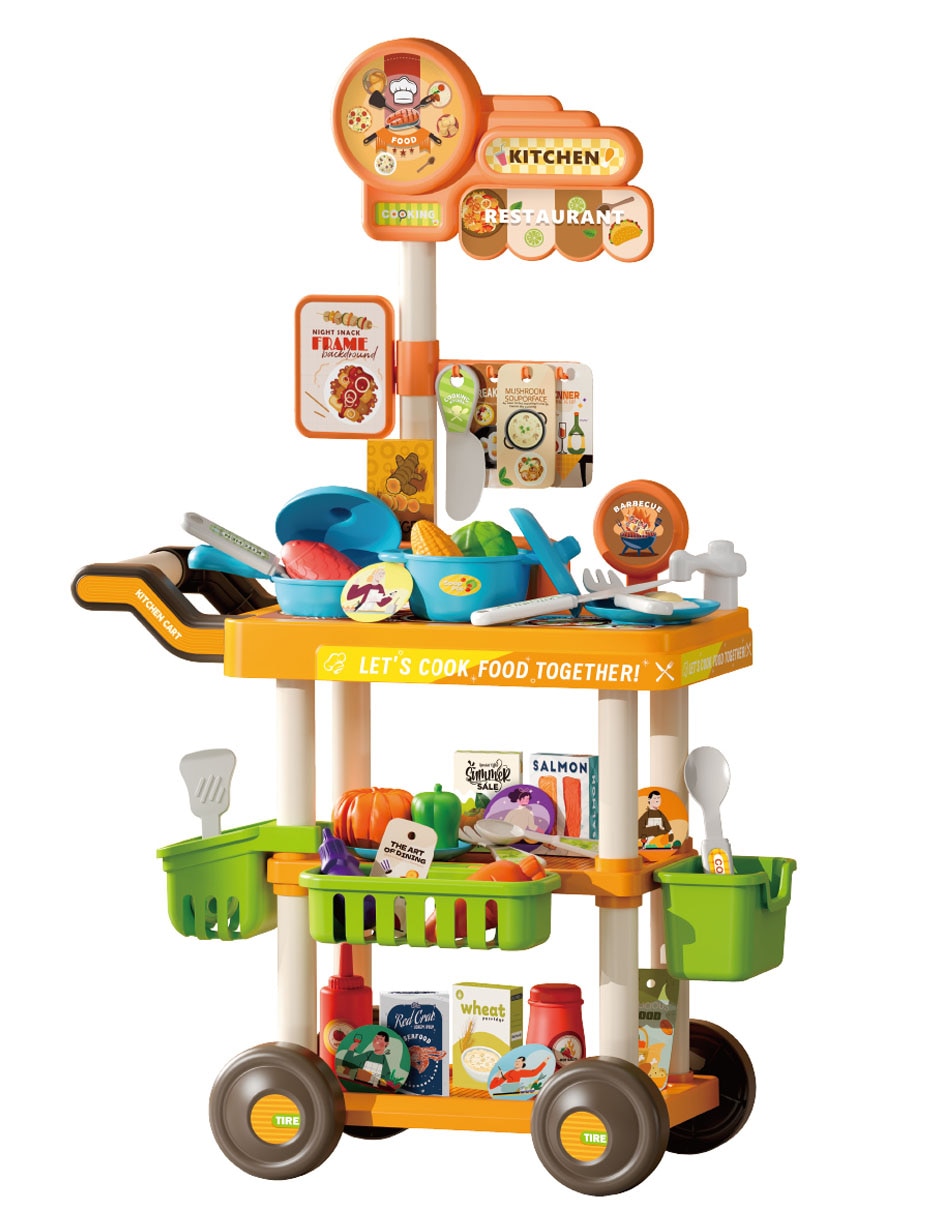 Estación móvil de cocina juego de rol para niños