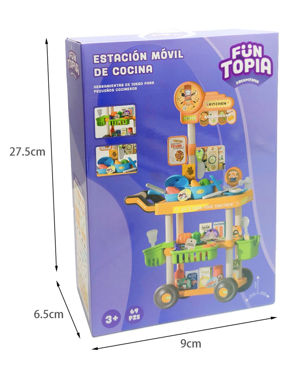 Estación móvil de cocina Funtopia juego de rol para niños