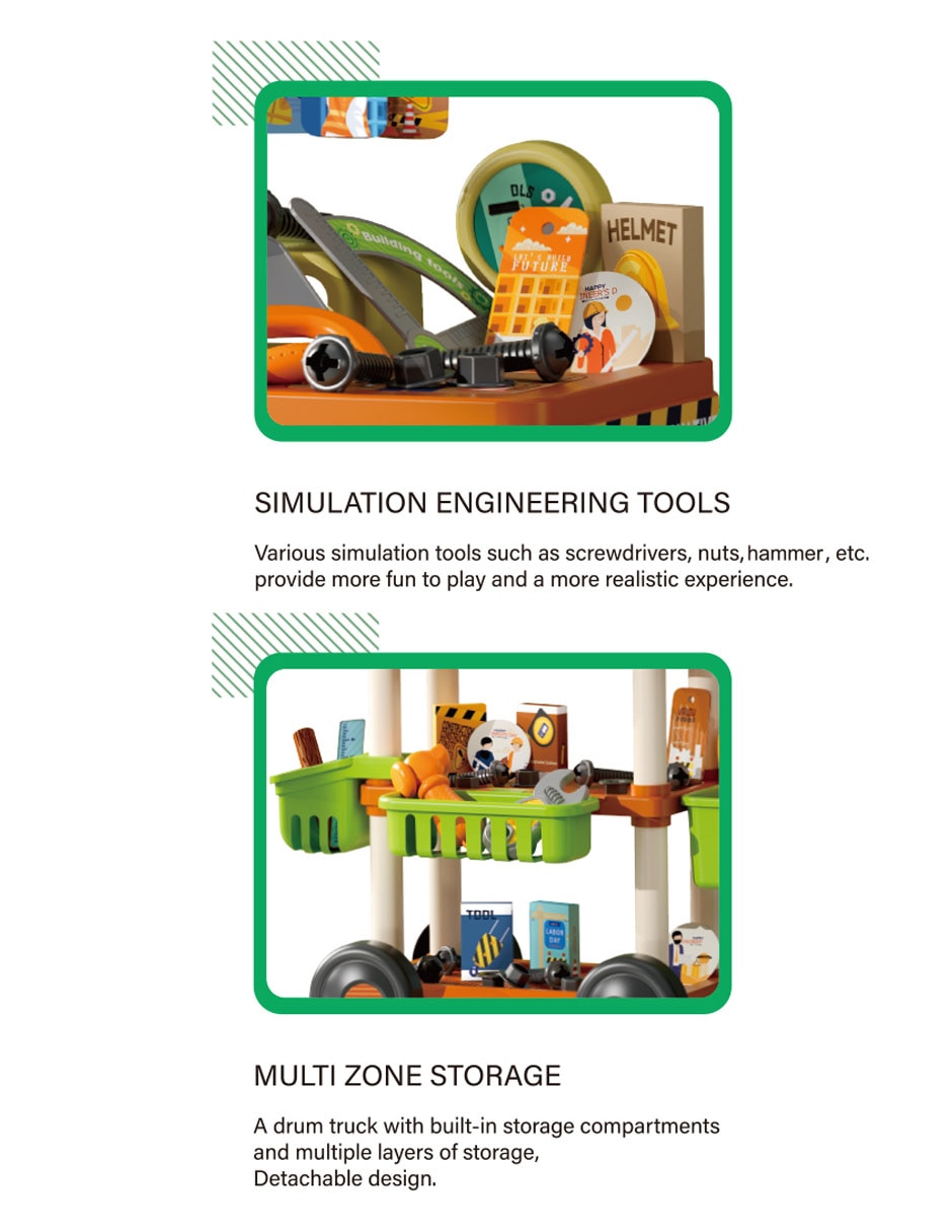 Estación movil de construcción juego de rol para niños 2