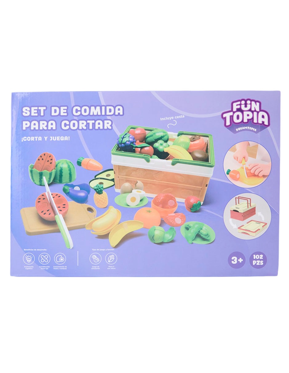 Set de comida para cortar juego de rol para niños
