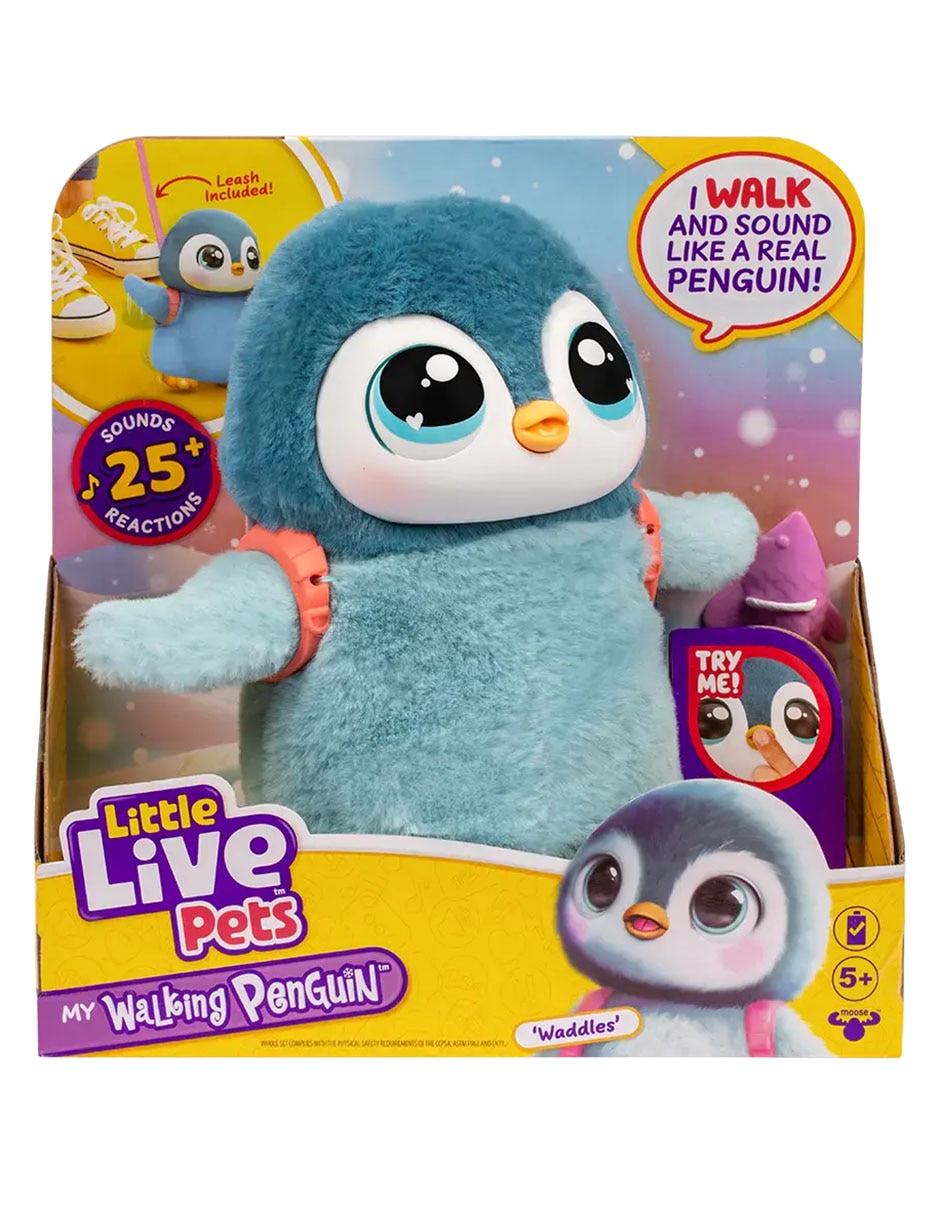Peluche de Pingüino Little Live Pets 20 cm
