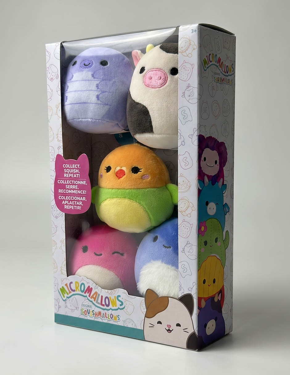 Set de peluches de Micromallows Squishmallows de 7 cm