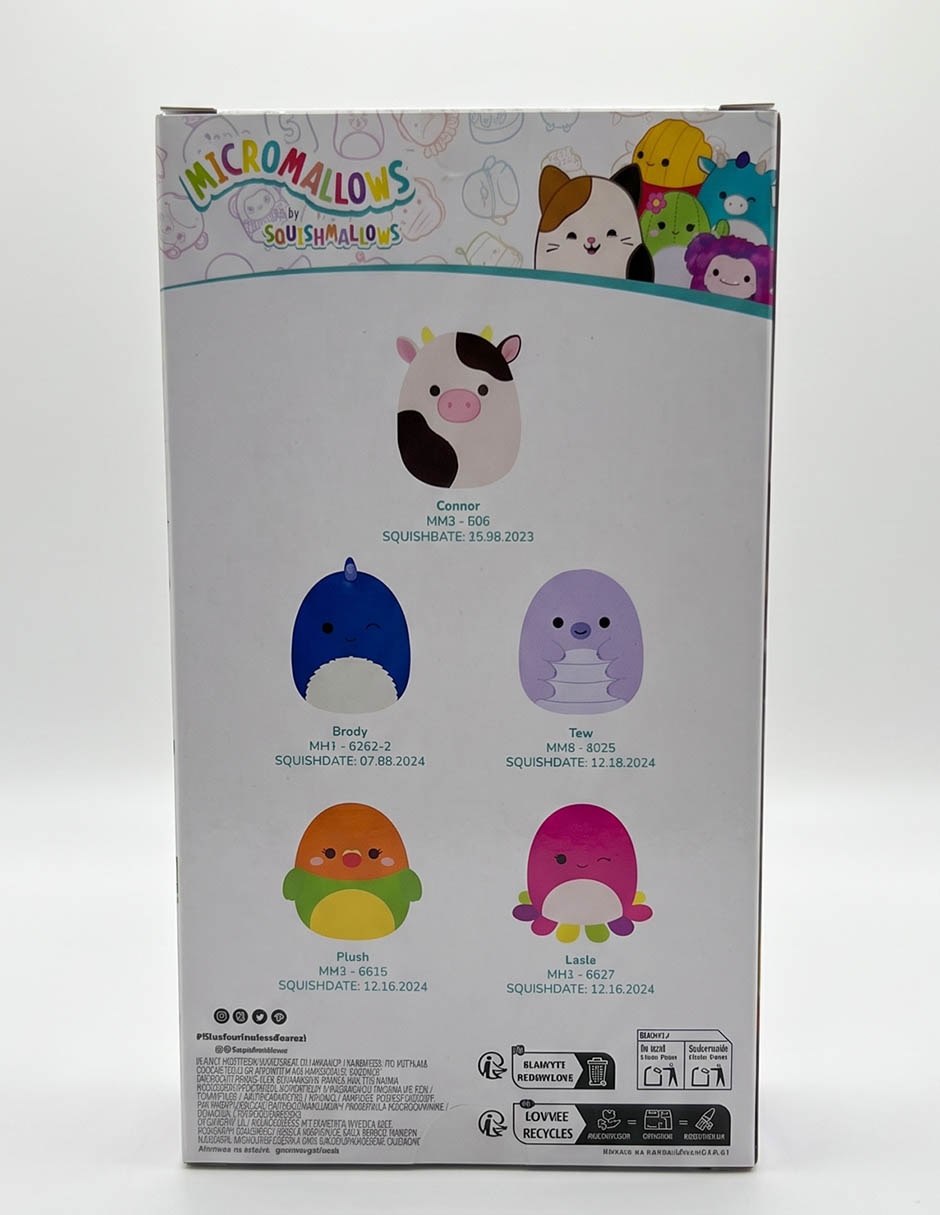 Set de peluches de Micromallows Squishmallows de 7 cm