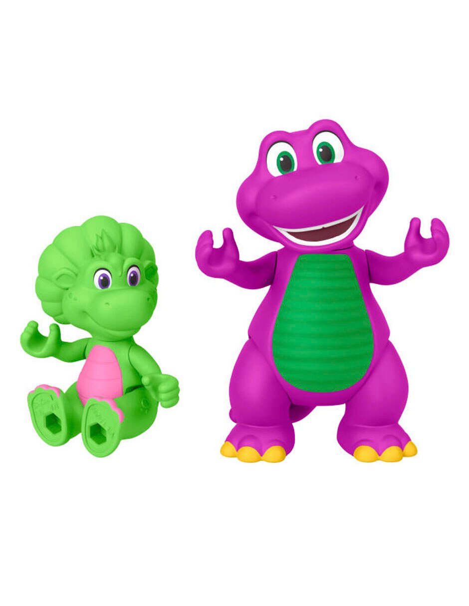 Set figuras acción articulada Barney's World Barney, Baby Bop, Billy y David Especial