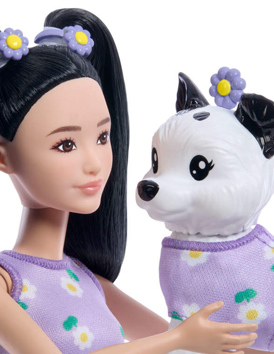 Muñeca fashion Barbie Barbie Looks Iguales Renee y Perrito