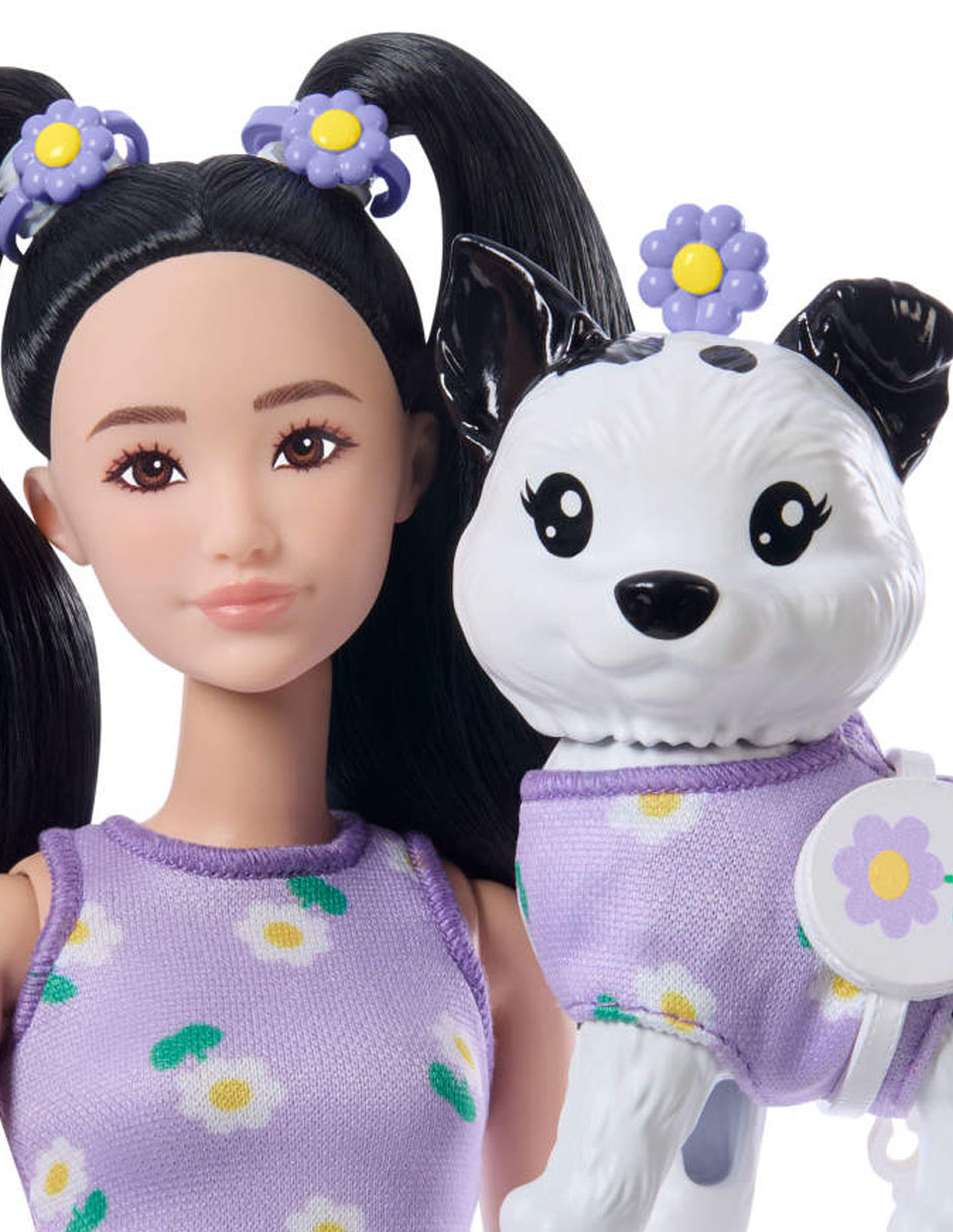 Muñeca fashion Barbie Looks Iguales Renee y Perrito