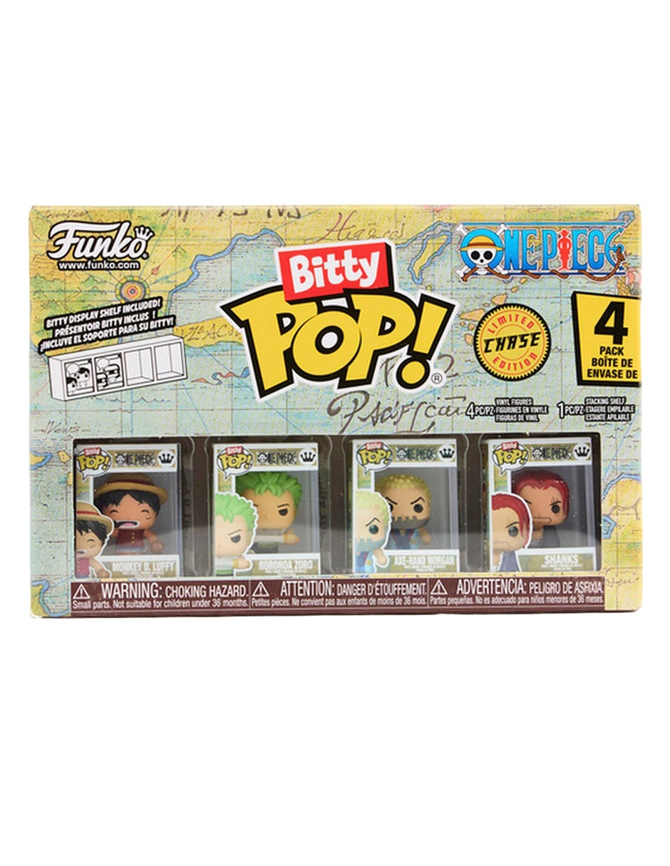 Set POP! One Piece Monkey D. Luffy, Roronoa Zoro, Axe-Hand Morgan y Shanks