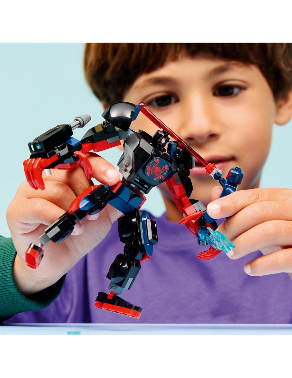 Juguete de construcción Lego Marvel Armadura Robótica de Miles Morales vs. Spider-Man 2099 76337