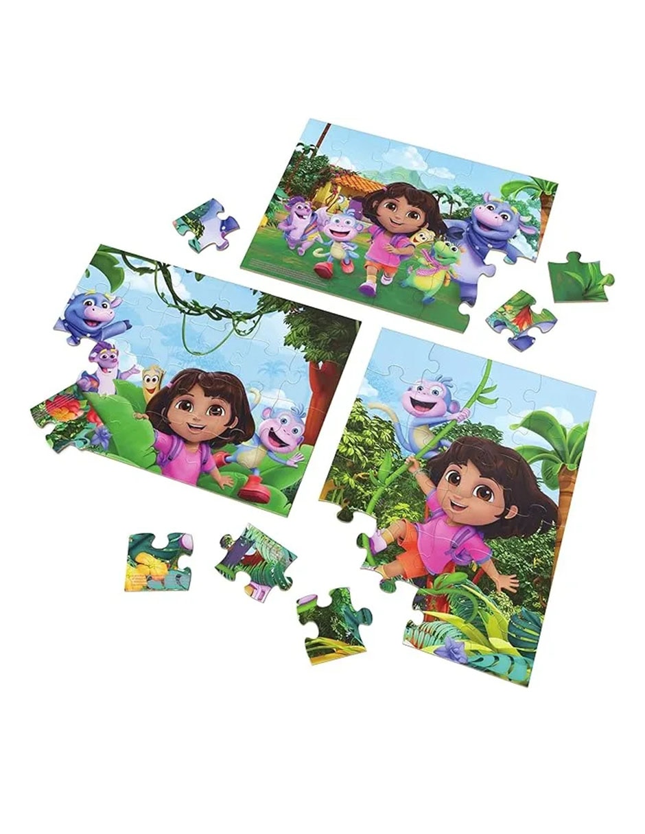 Set rompecabezas Dora la exploradora Spinmaster 3 piezas