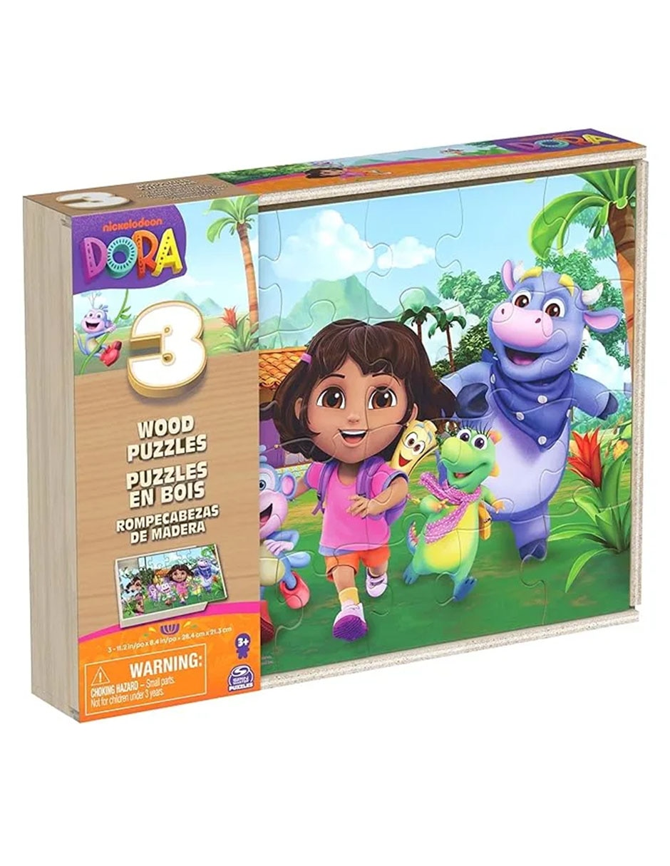 Set rompecabezas Dora la exploradora Spinmaster 3 piezas