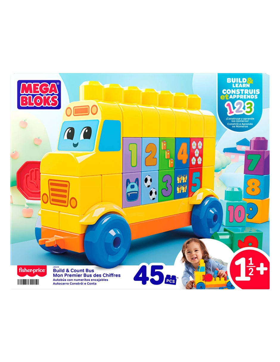Set construcción Autobús Arma y Cuenta JKG34 Fisher Price 6