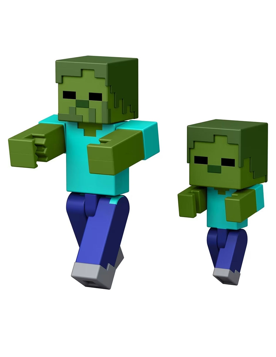 Set figuras acción articuladas Zombie Minecraft