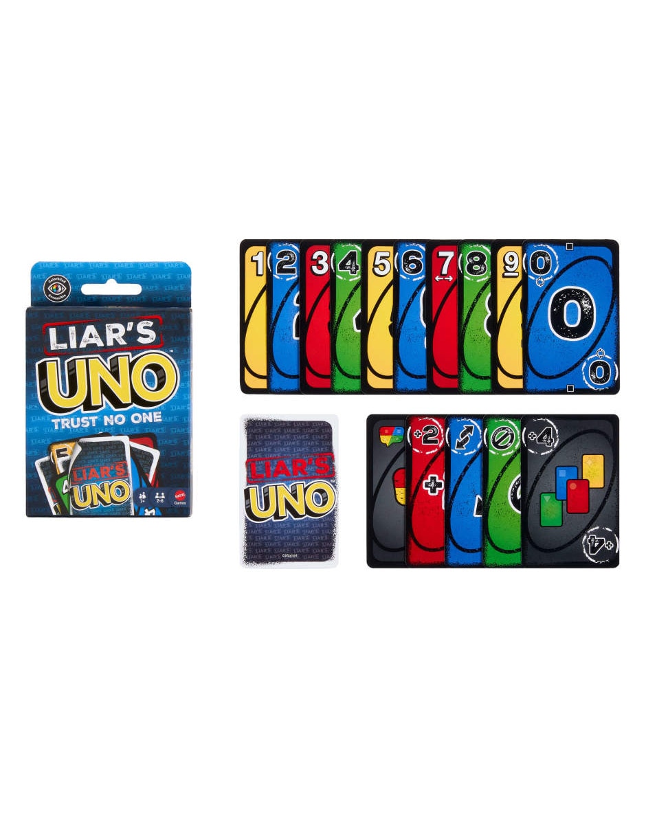 Uno Liar's juego de mesa Mattel