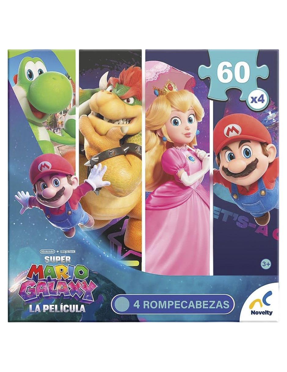 4 Rompecabezas Super Mario Galaxy Novelty