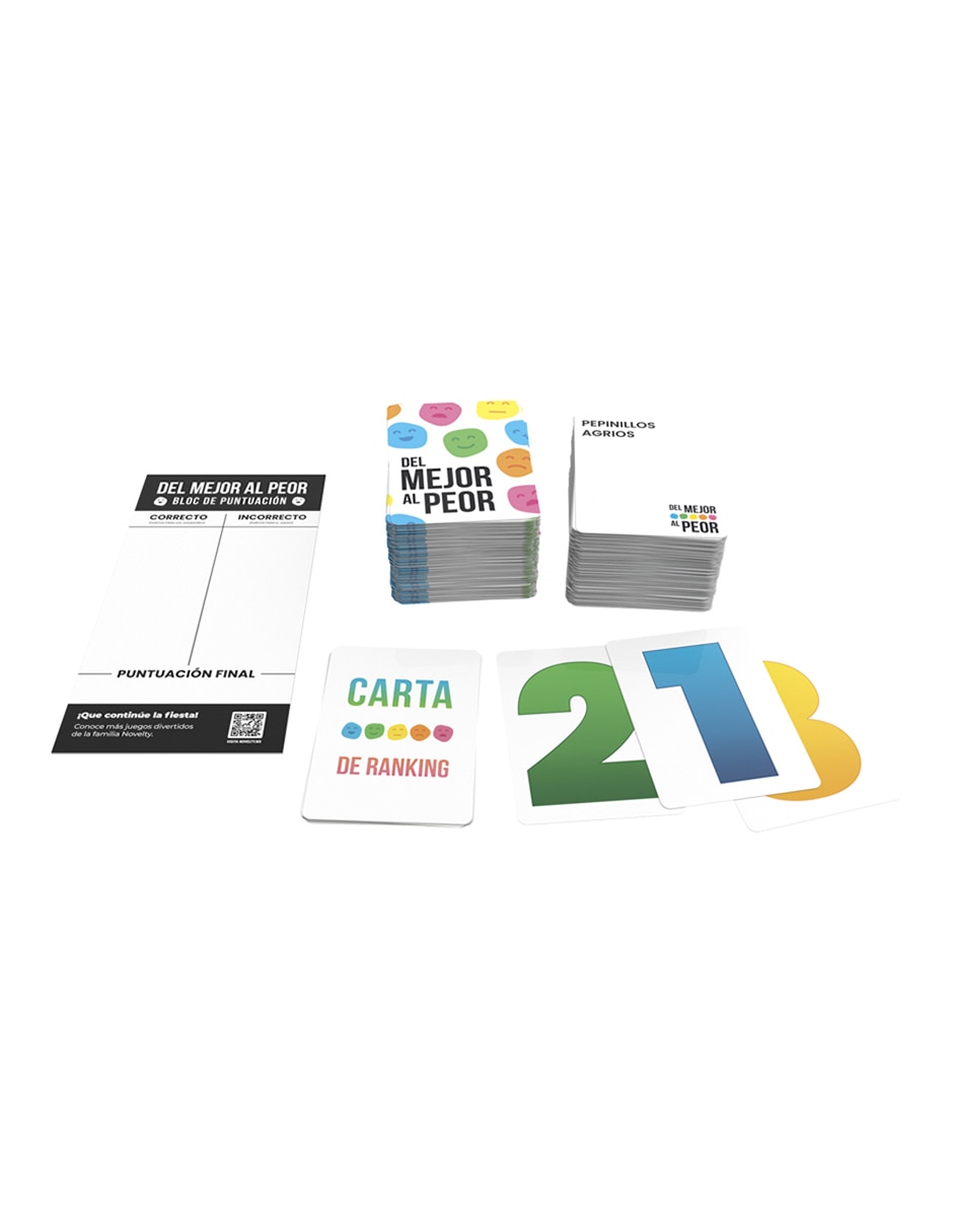 Juego de cartas del mejor al peor Novelty Juegos de Mesa