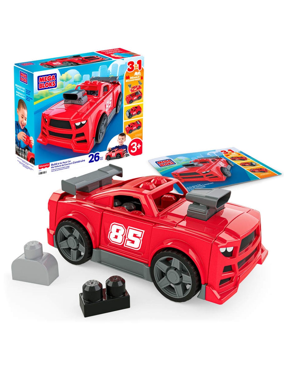 Juguete armable Set de construcción Build & Go Race Car JKG35
