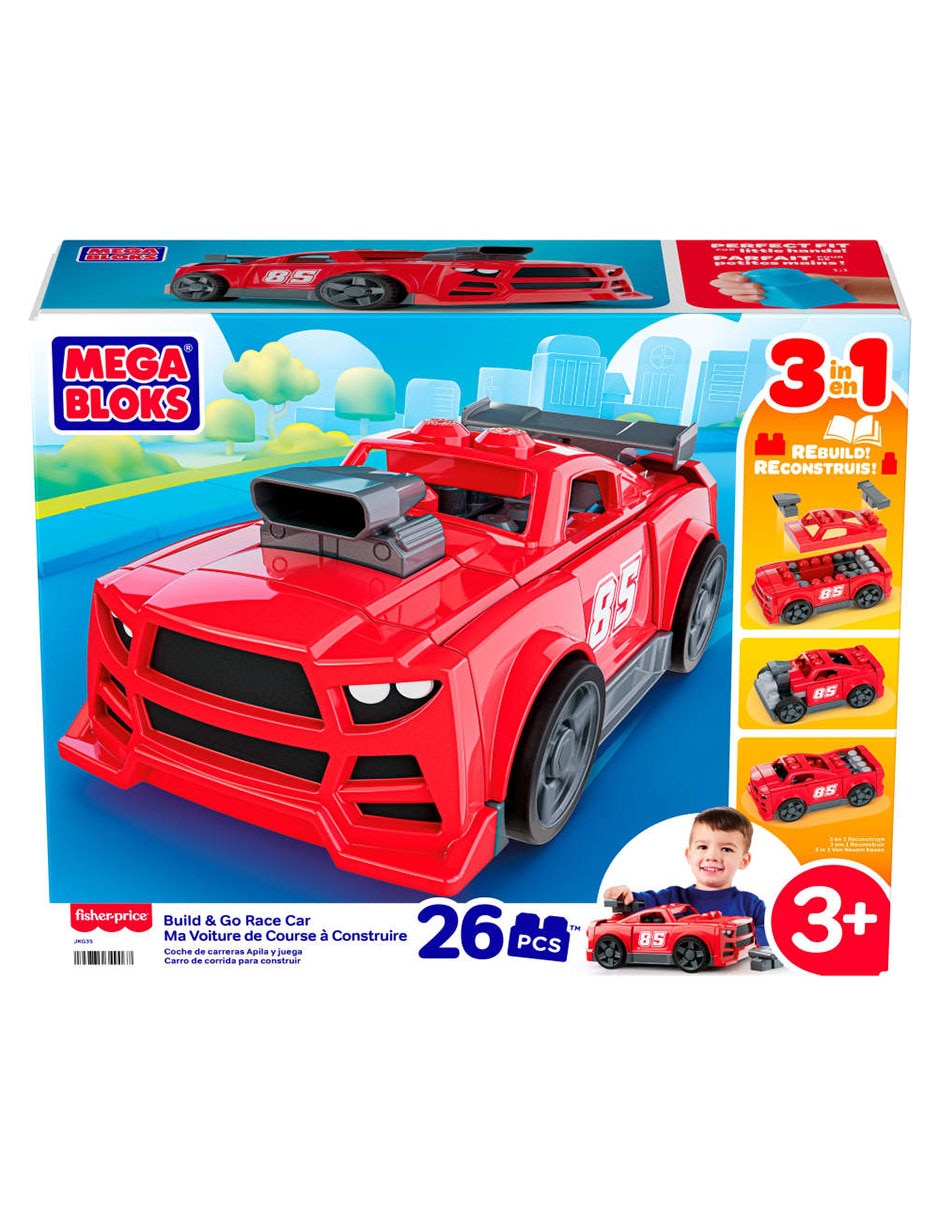 Juguete armable Set de construcción Build & Go Race Car JKG35