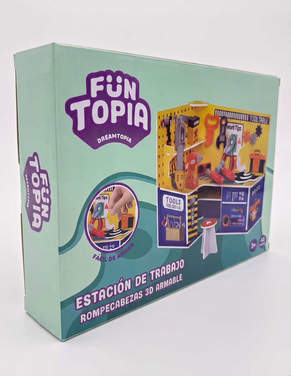 Estación de trabajo rompecabezas 3D armable 3
