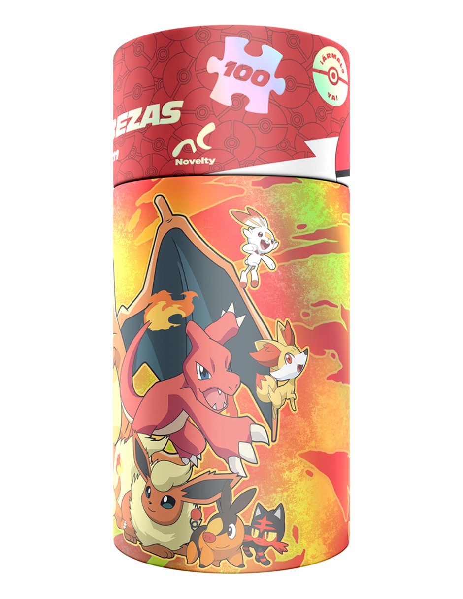Rompecabezas cilindro pokémon de fuego 100 piezas 4