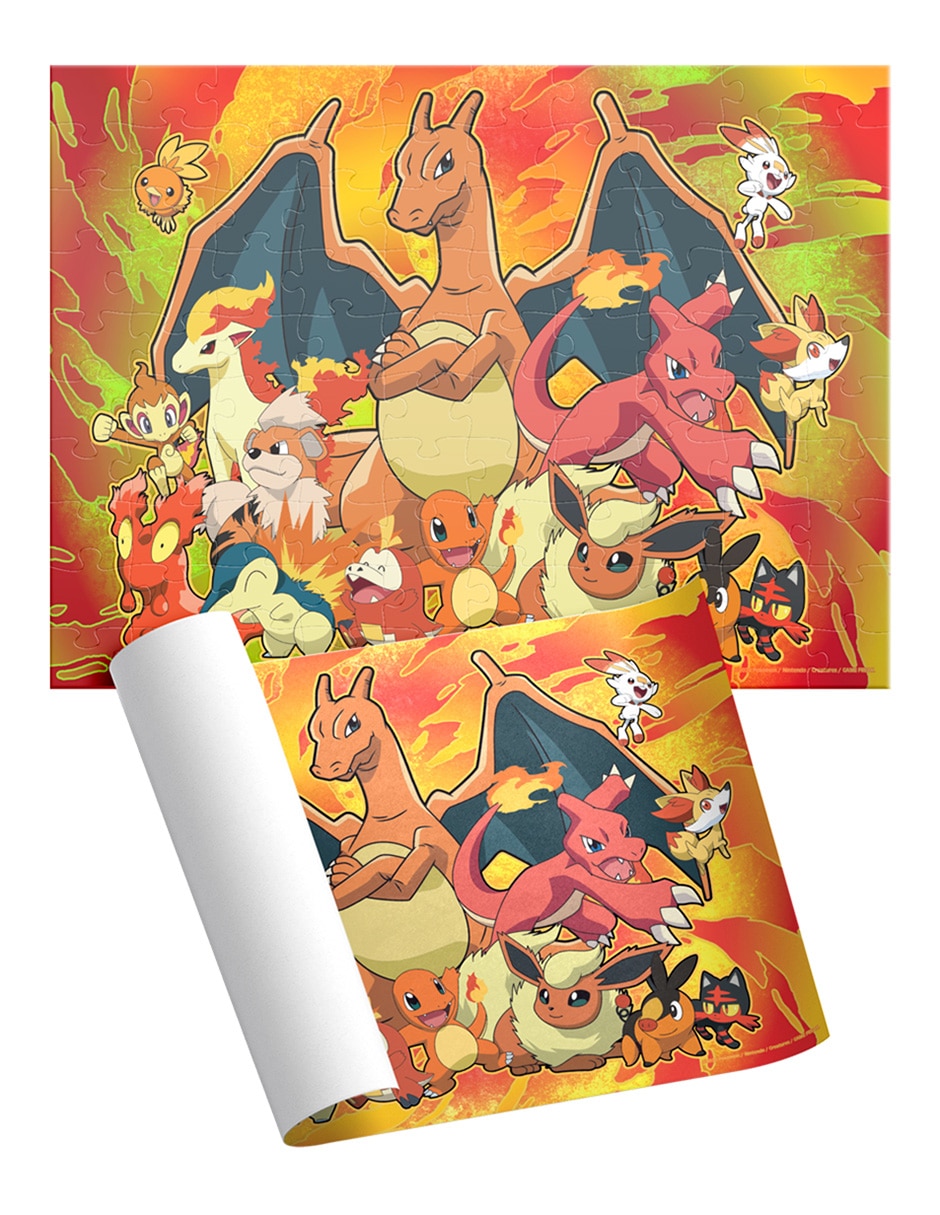 Rompecabezas cilindro pokémon de fuego 100 piezas Rompecabezas cilindro pokémon de fuego 100 piezas